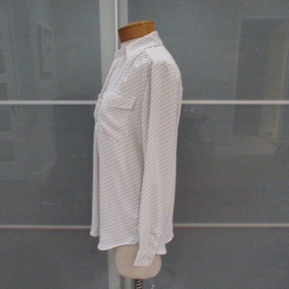 Ann Taylor Long Sleeve Popover Blouse - Picture 2 of 5